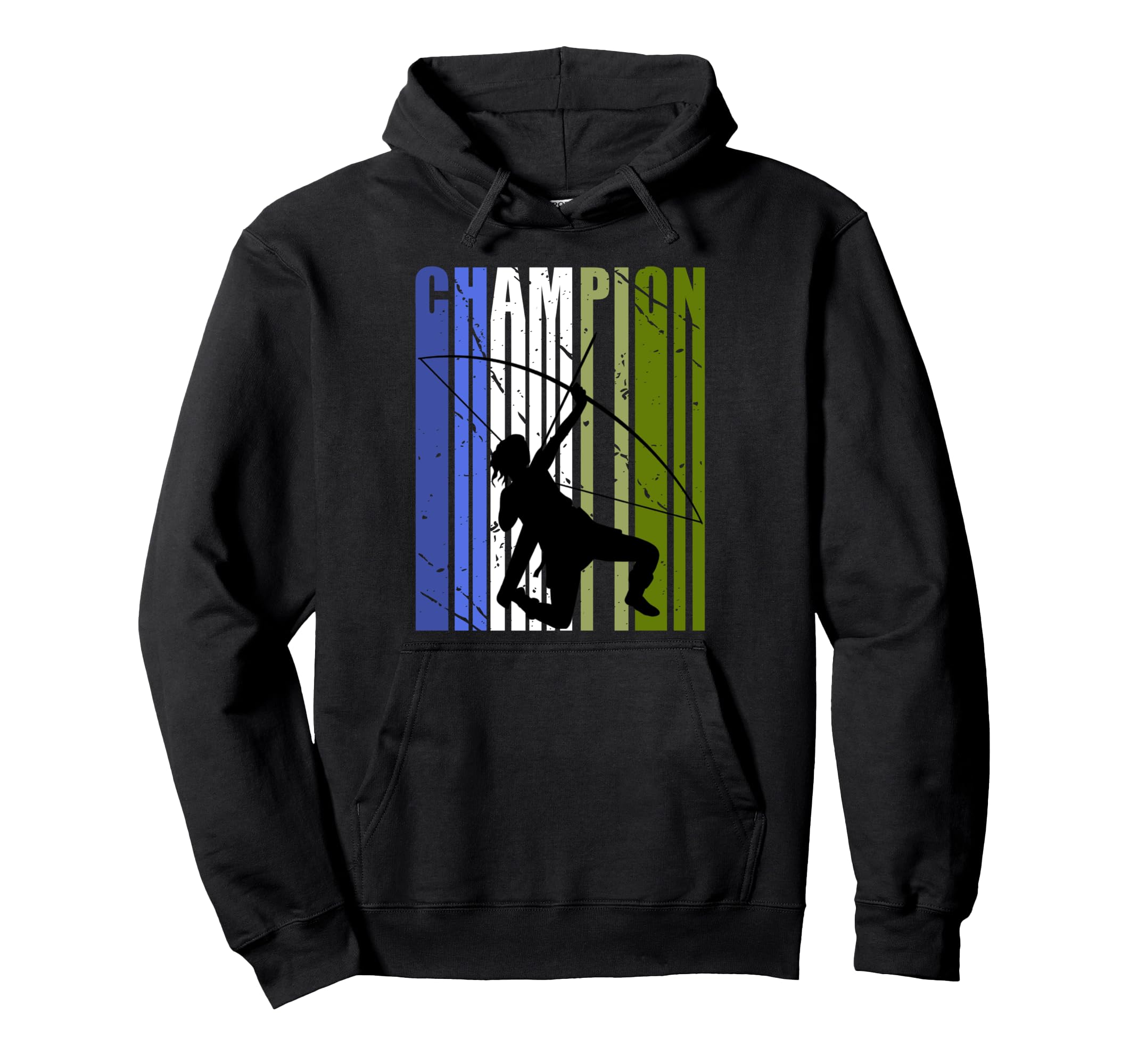 Blue Green Archery Birthday Distressed Hoodie - Unique Graphic Men Women - T-Shirt, Sweatshirt, Hoodie