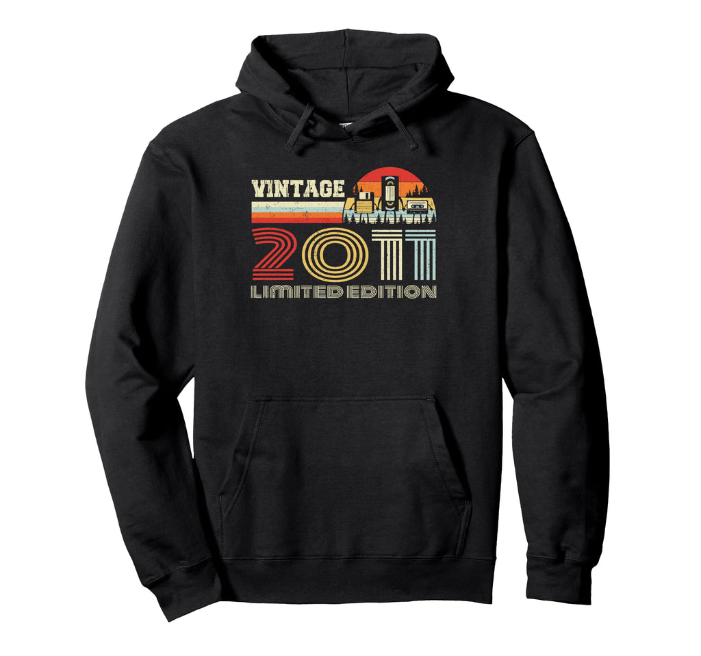 2011 Birthday 2011 Cassette Tape Hoodie - Minimalist Print for Adults - T-Shirt, Sweatshirt, Hoodie
