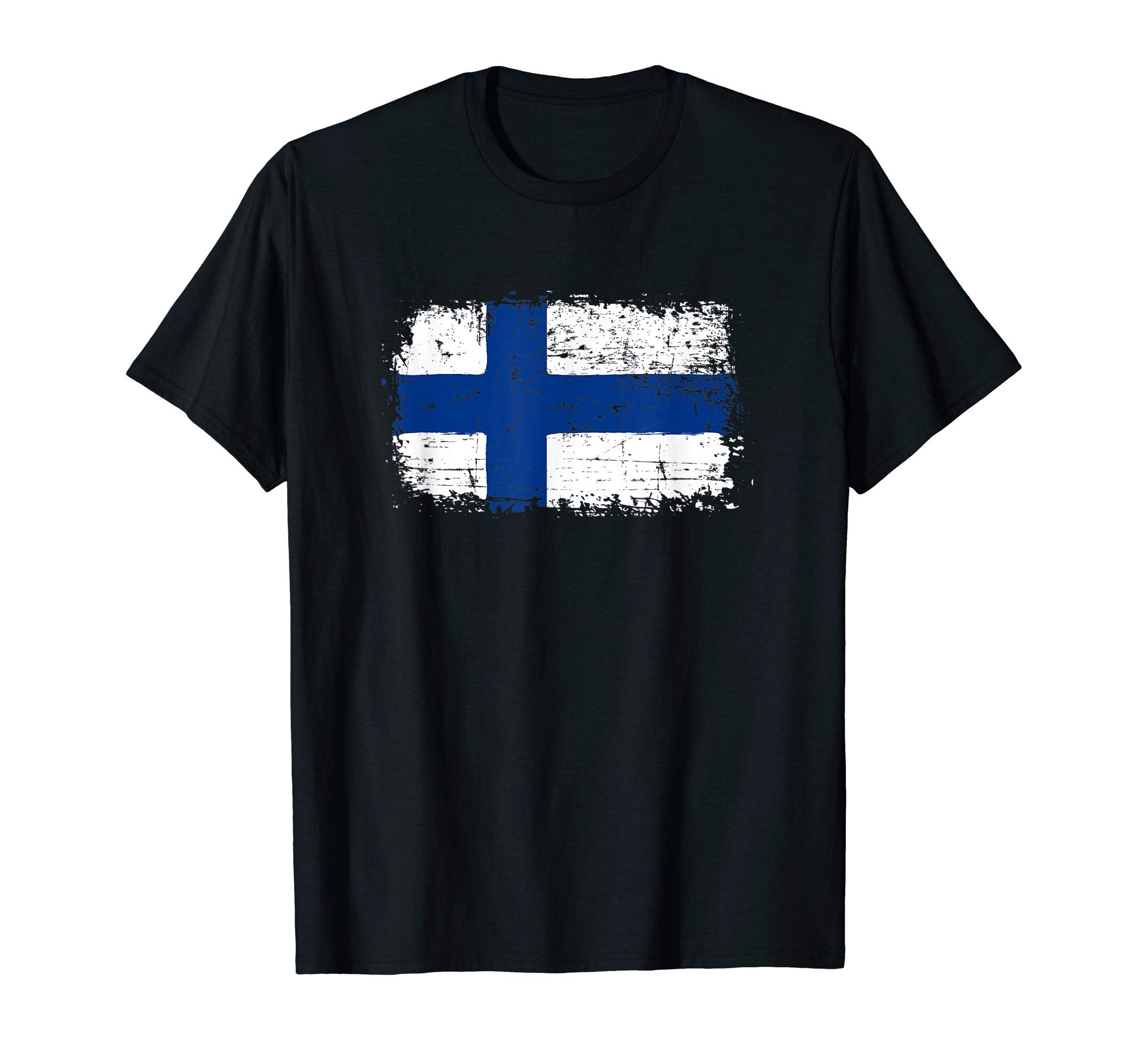 Finland Flag Pride Gift Distressed T-Shirt - Minimalist Print Men Women - T-Shirt, Sweatshirt, Hoodie