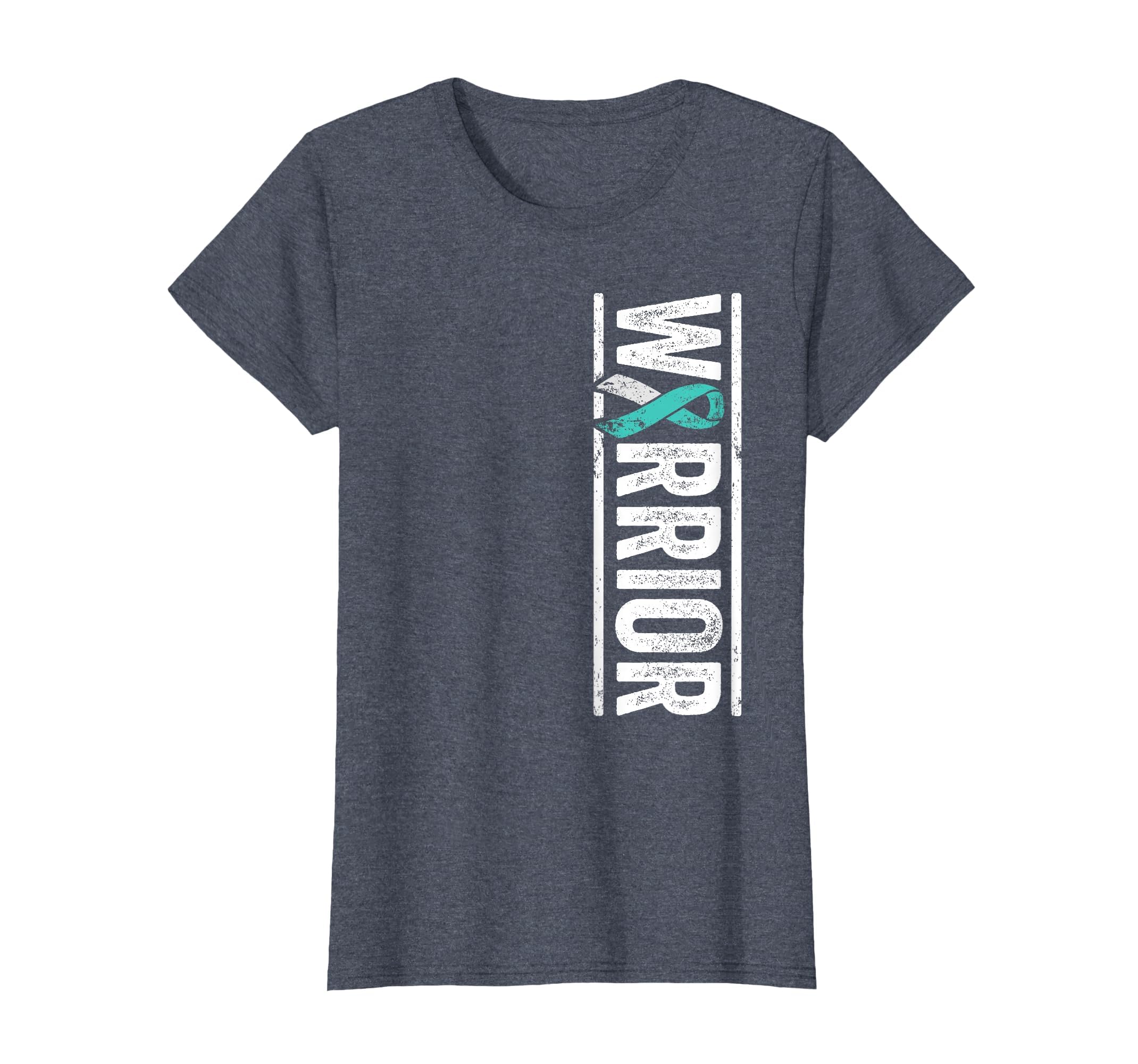 Cervical Cancer Warrior Sideways Teal T-Shirt - Trendy Graphic Men Women - T-Shirt, Sweatshirt, Hoodie