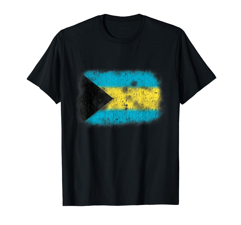 Bahamas Flag Distressed Bahamian Beach T-Shirt - Fun Novelty Design Unisex - T-Shirt, Sweatshirt, Hoodie
