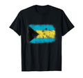 Bahamas Flag Distressed Bahamian Beach T-Shirt - Fun Novelty Design Unisex - T-Shirt, Sweatshirt, Hoodie