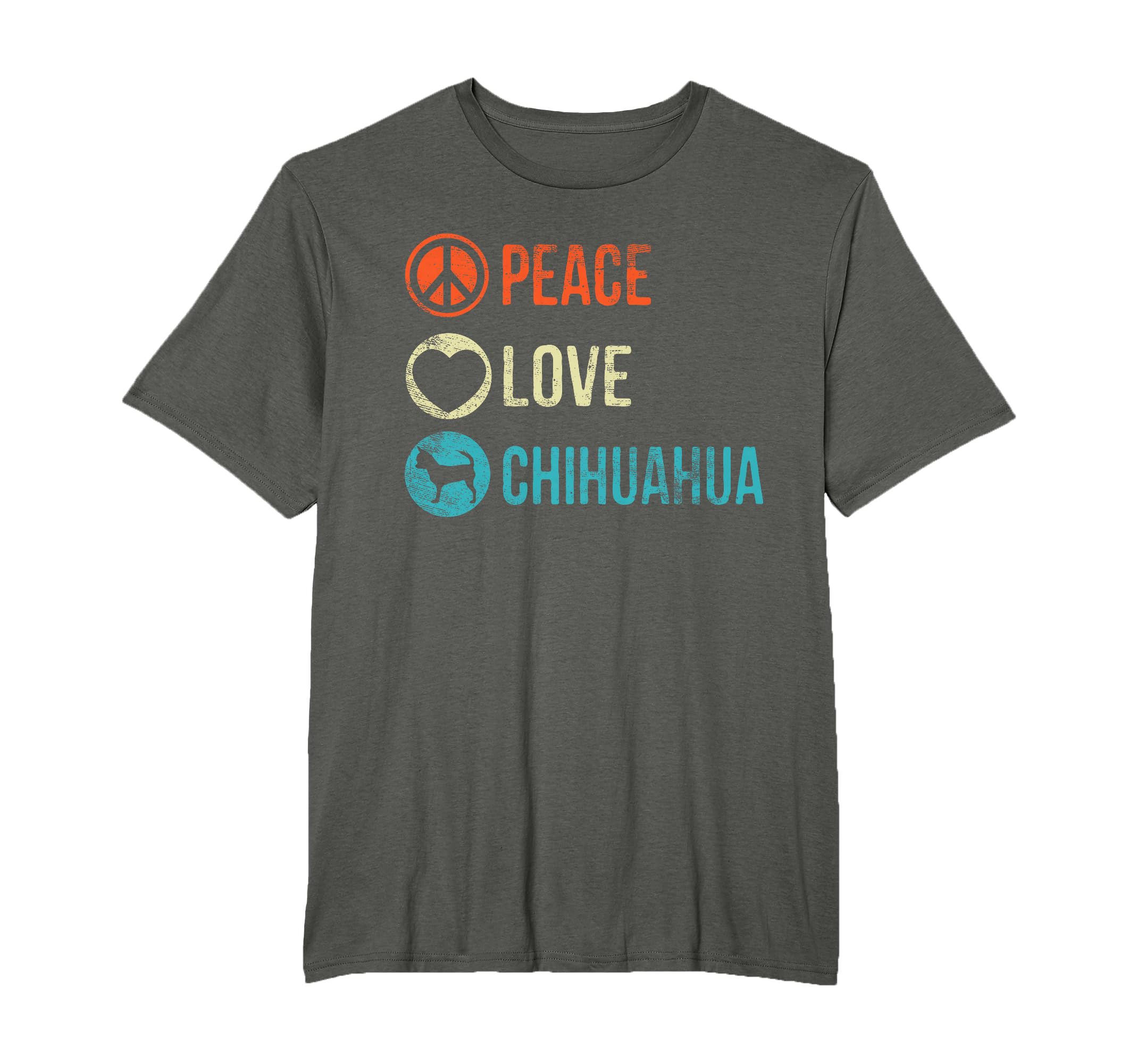 Peace Love Chihuahua Dog Lover Pet T-Shirt - Novelty Apparel for Adults - T-Shirt, Sweatshirt, Hoodie