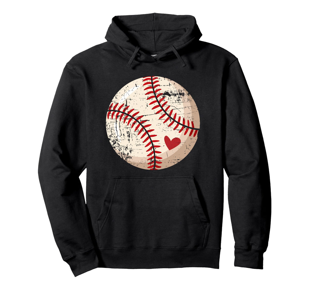 Baseball Mama Heart Hoodie - Novelty Apparel Men Women - T-Shirt, Sweatshirt, Hoodie