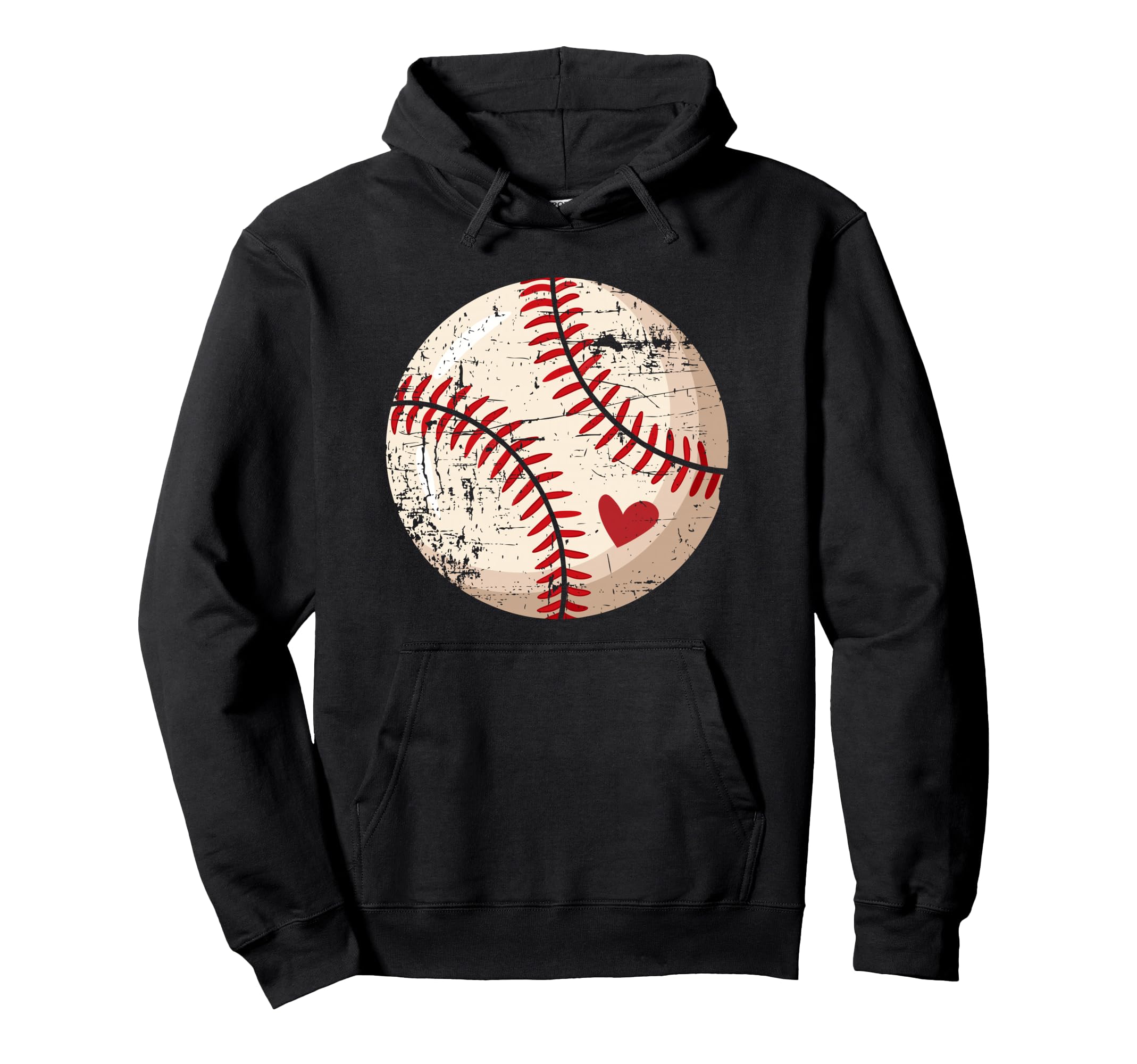 Baseball Mama Heart Hoodie - Novelty Apparel Men Women - T-Shirt, Sweatshirt, Hoodie