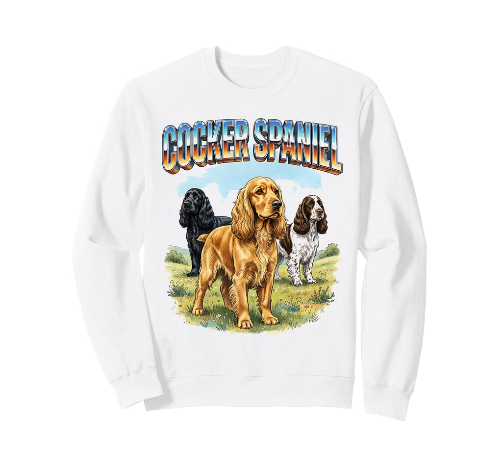 Cocker Spaniel 90S Dog Lover 80S Sweatshirt - Trendy Graphic Men Women - T-Shirt, Sweatshirt, Hoodie