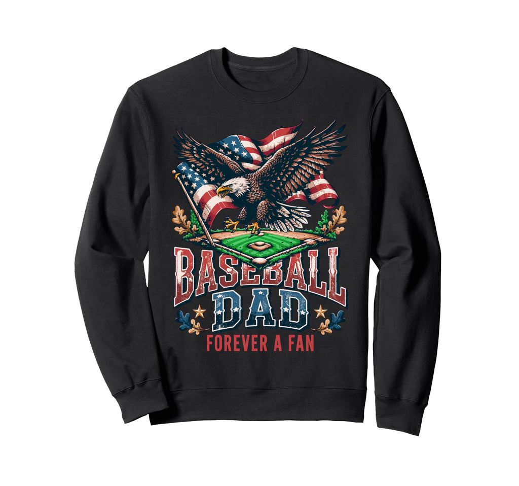 Baseball Dad Forever Fan Proud Sweatshirt - Custom Art Print Unisex - T-Shirt, Sweatshirt, Hoodie