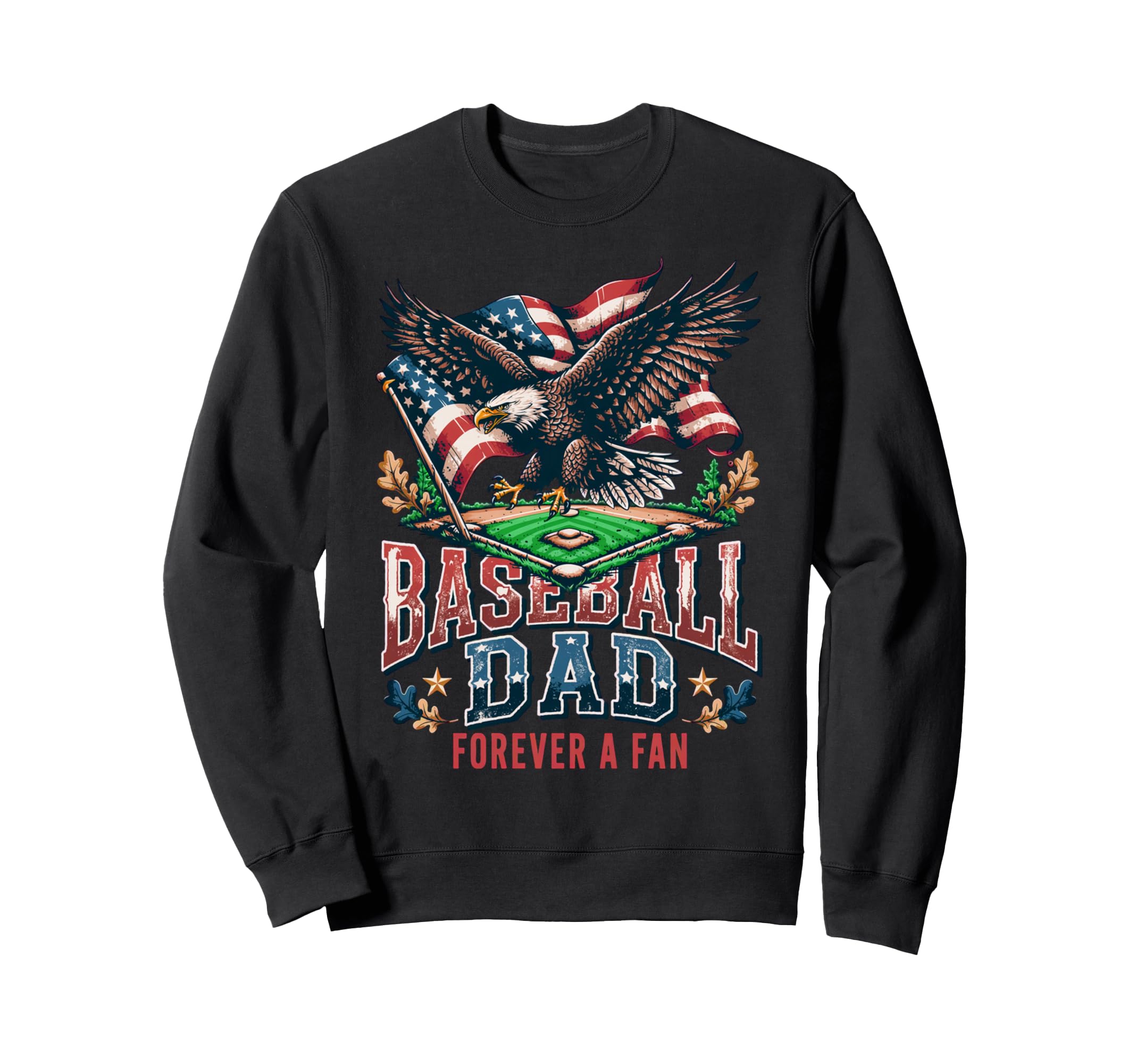 Baseball Dad Forever Fan Proud Sweatshirt - Custom Art Print Unisex - T-Shirt, Sweatshirt, Hoodie