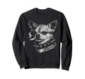 Smoking Chihuahua Y2K Grunge Dog Sweatshirt - Trendy Graphic Unisex - T-Shirt, Sweatshirt, Hoodie