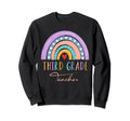 Third Grade Teacher Rainbow Boho 3Rd Sweatshirt - Minimalist Print Unisex - T-Shirt, Sweatshirt, Hoodie