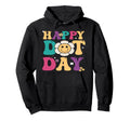 Happy Day Floral 70S Groovy Fun Hoodie - Unique Graphic Unisex - T-Shirt, Sweatshirt, Hoodie