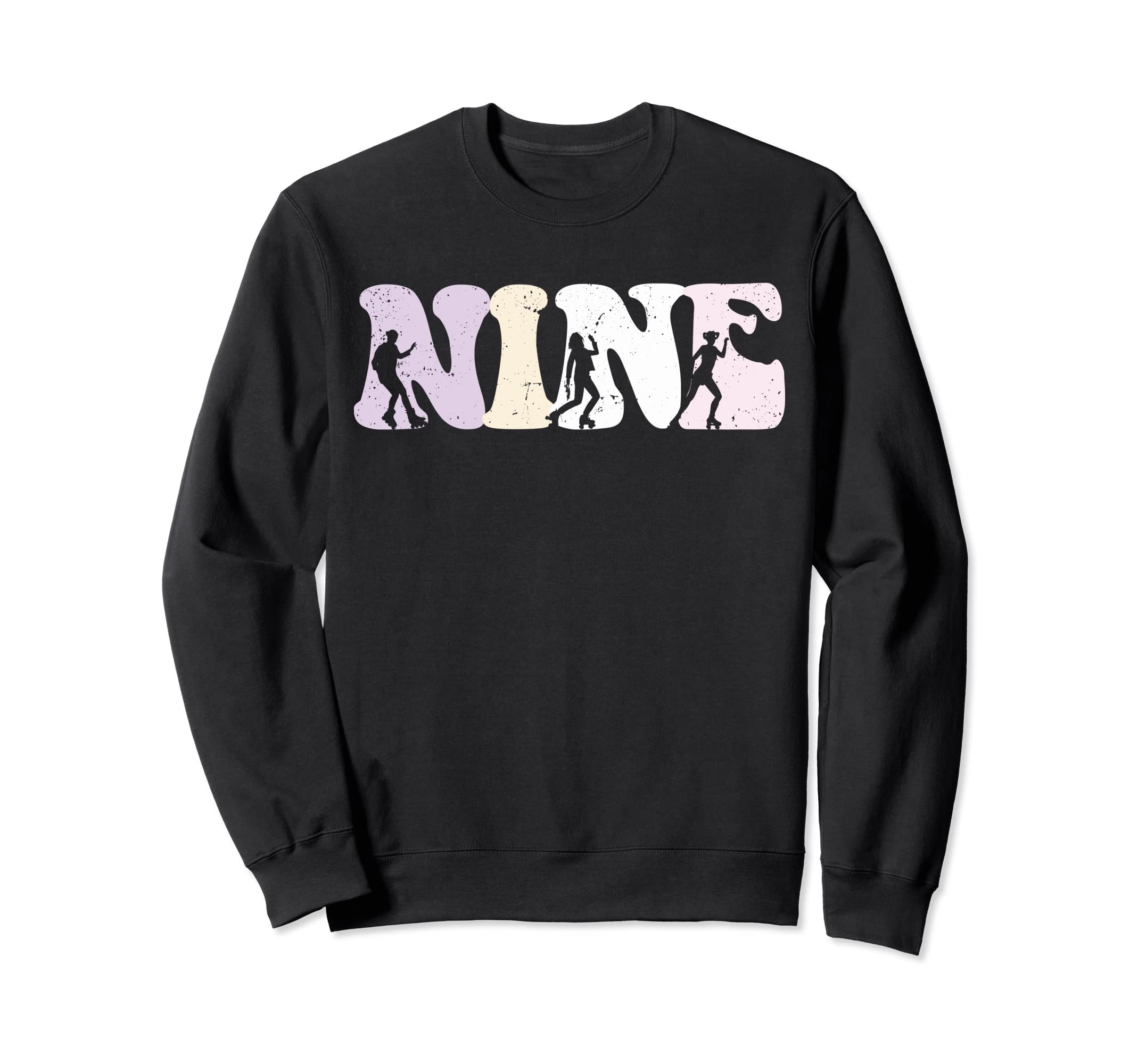 9 Year Old Roller Skating Birthday Sweatshirt - Novelty Apparel for Adults - T-Shirt, Sweatshirt, Hoodie