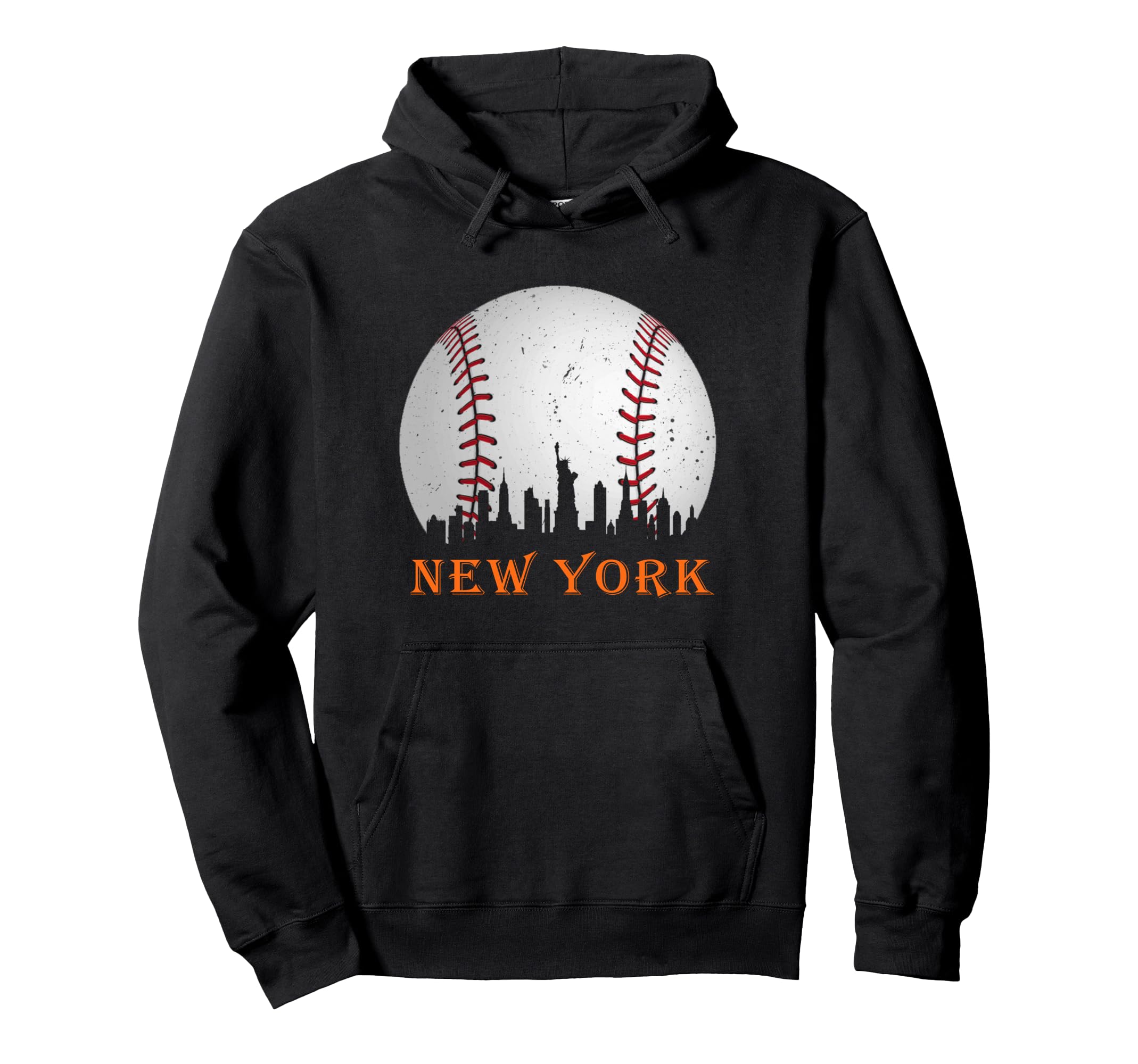 New York Ny Skyline Baseball Met Hoodie - Minimalist Print Men Women - T-Shirt, Sweatshirt, Hoodie