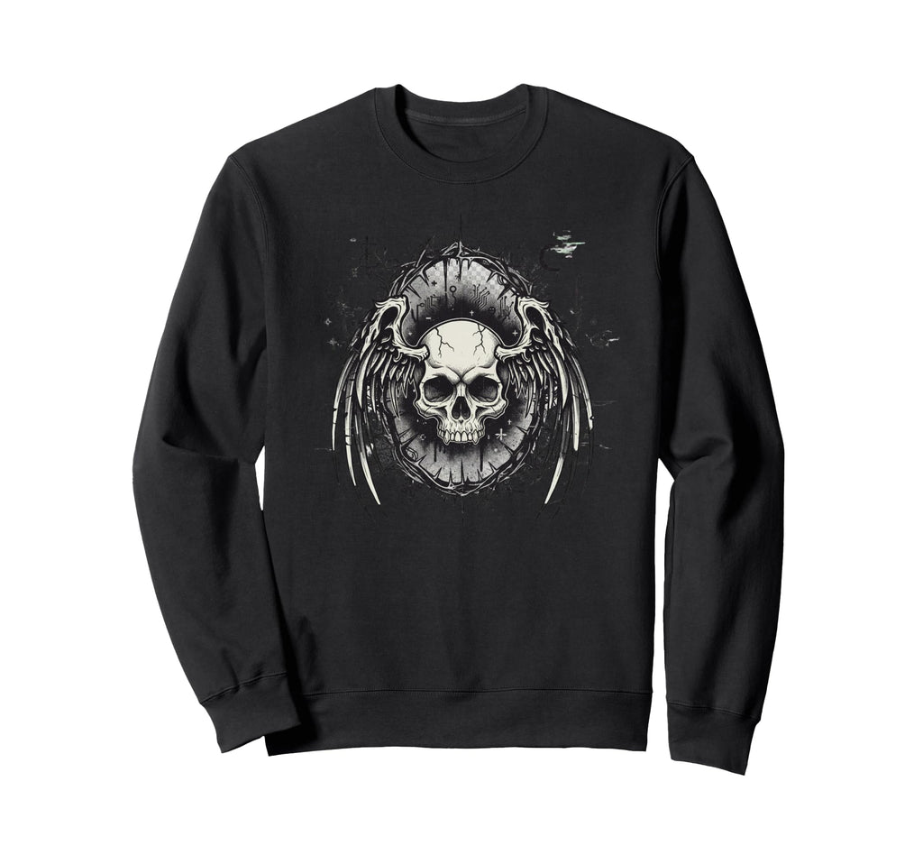 Y2K Grunge Goth Aesthetic Skull Sweatshirt - Novelty Apparel Men Women - T-Shirt, Sweatshirt, Hoodie