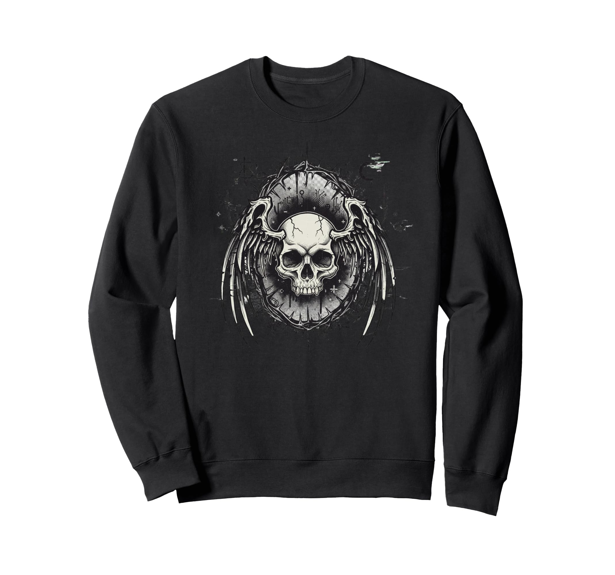 Y2K Grunge Goth Aesthetic Skull Sweatshirt - Novelty Apparel Men Women - T-Shirt, Sweatshirt, Hoodie