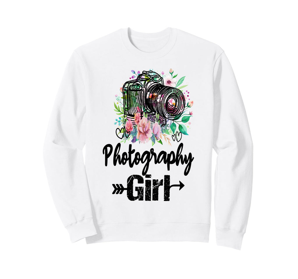 Womens Funny Photographer Camera Sweatshirt - Minimalist Print Men Women - T-Shirt, Sweatshirt, Hoodie