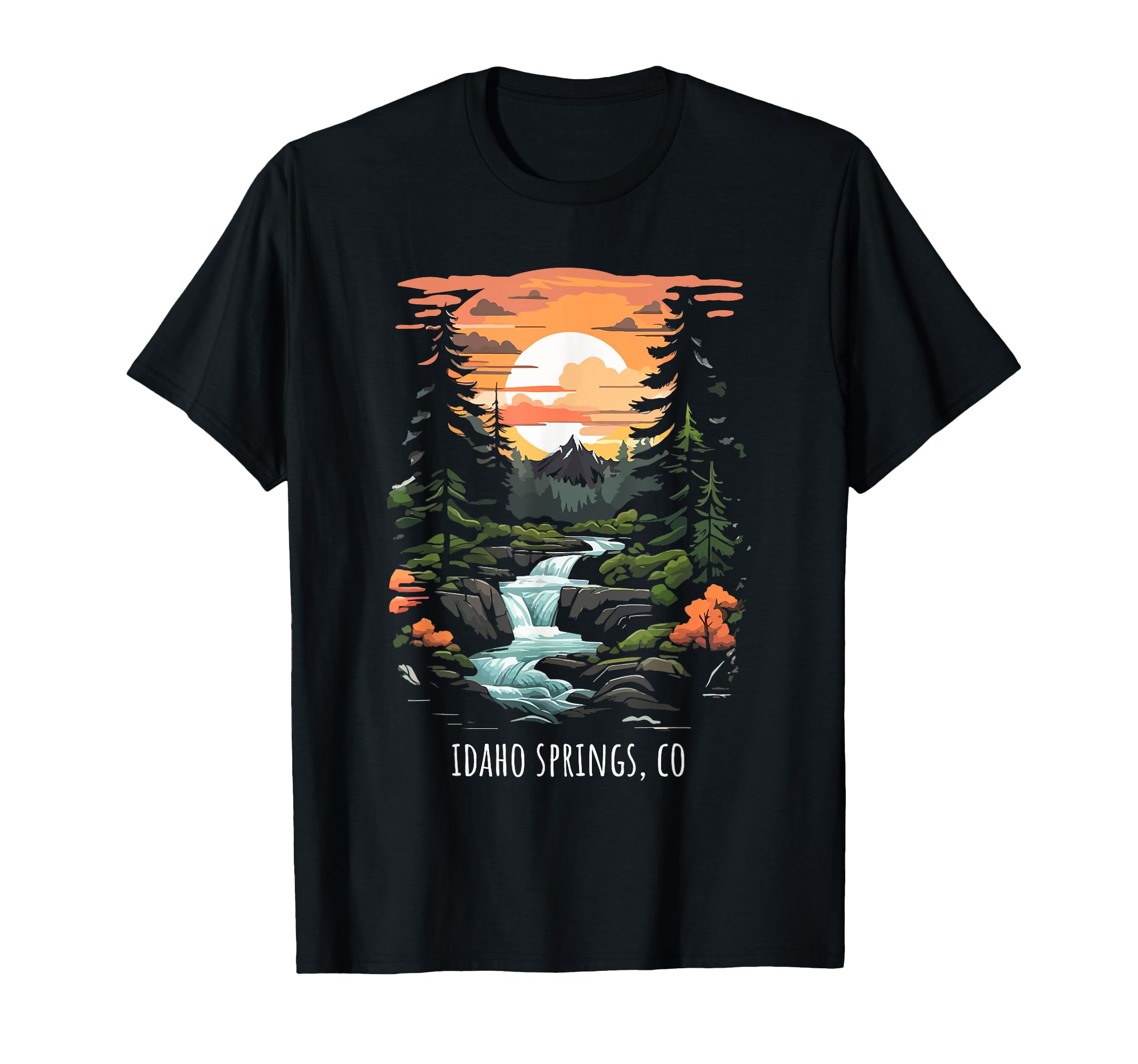 Idaho Springs Co Usa Scenic Mountain T-Shirt - Graphic Print Men Women - T-Shirt, Sweatshirt, Hoodie