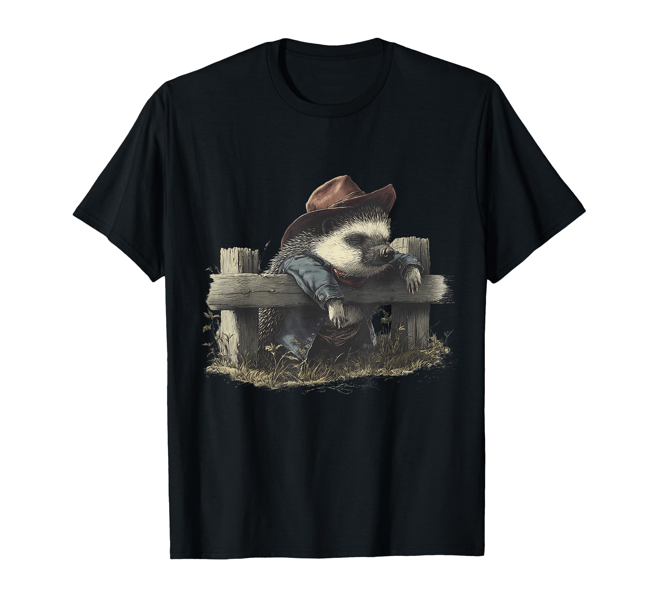 Country Cowboy Hedgehog Rodeo Cowgirl T-Shirt - Unique Graphic Men Women - T-Shirt, Sweatshirt, Hoodie