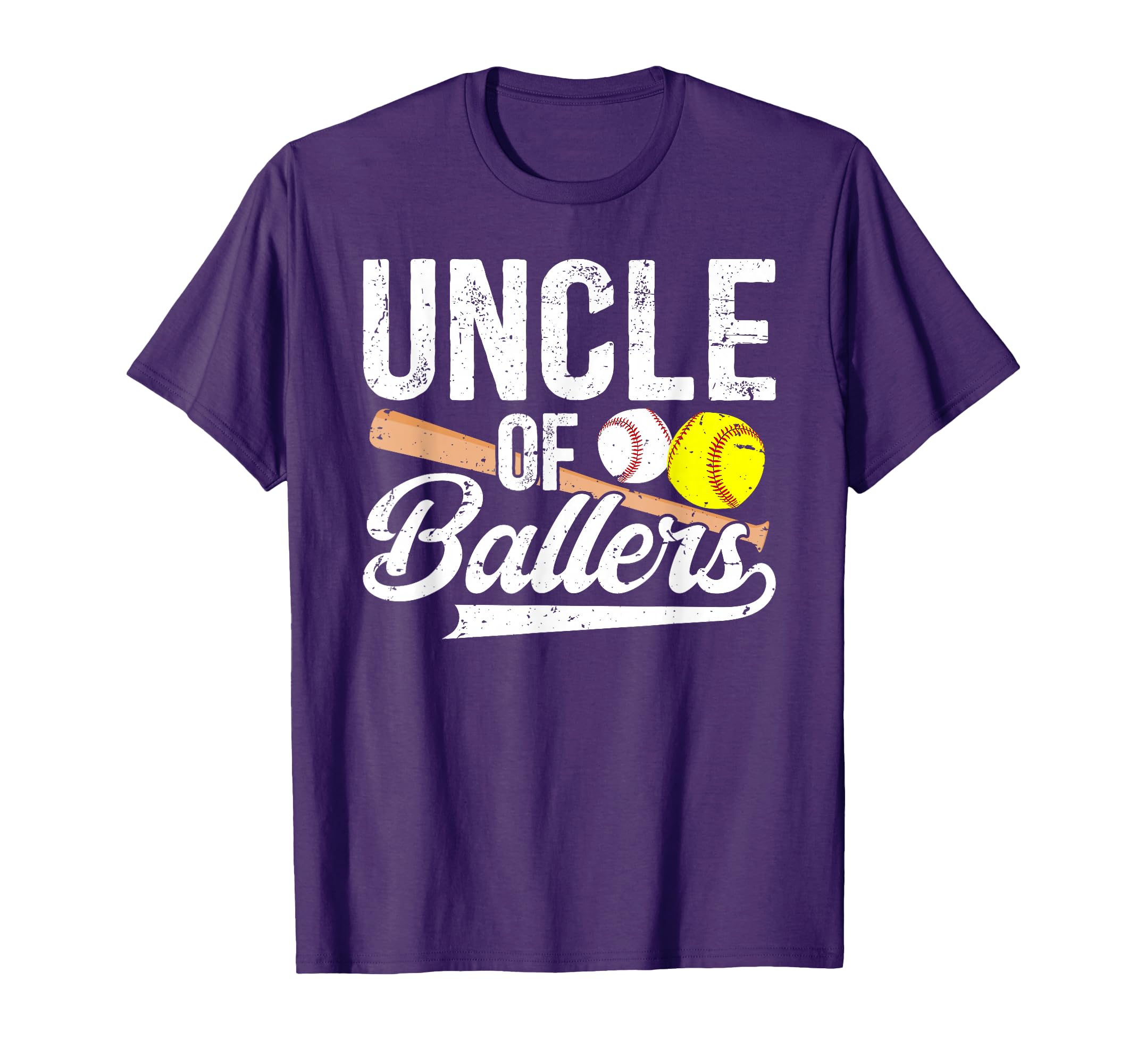 Uncle Ballers Baseball Softball Uncle T-Shirt - Minimalist Print for Adults - T-Shirt, Sweatshirt, Hoodie