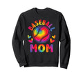 Baseball Mom Colorful Baseball Sweatshirt - Unique Graphic for Adults - T-Shirt, Sweatshirt, Hoodie
