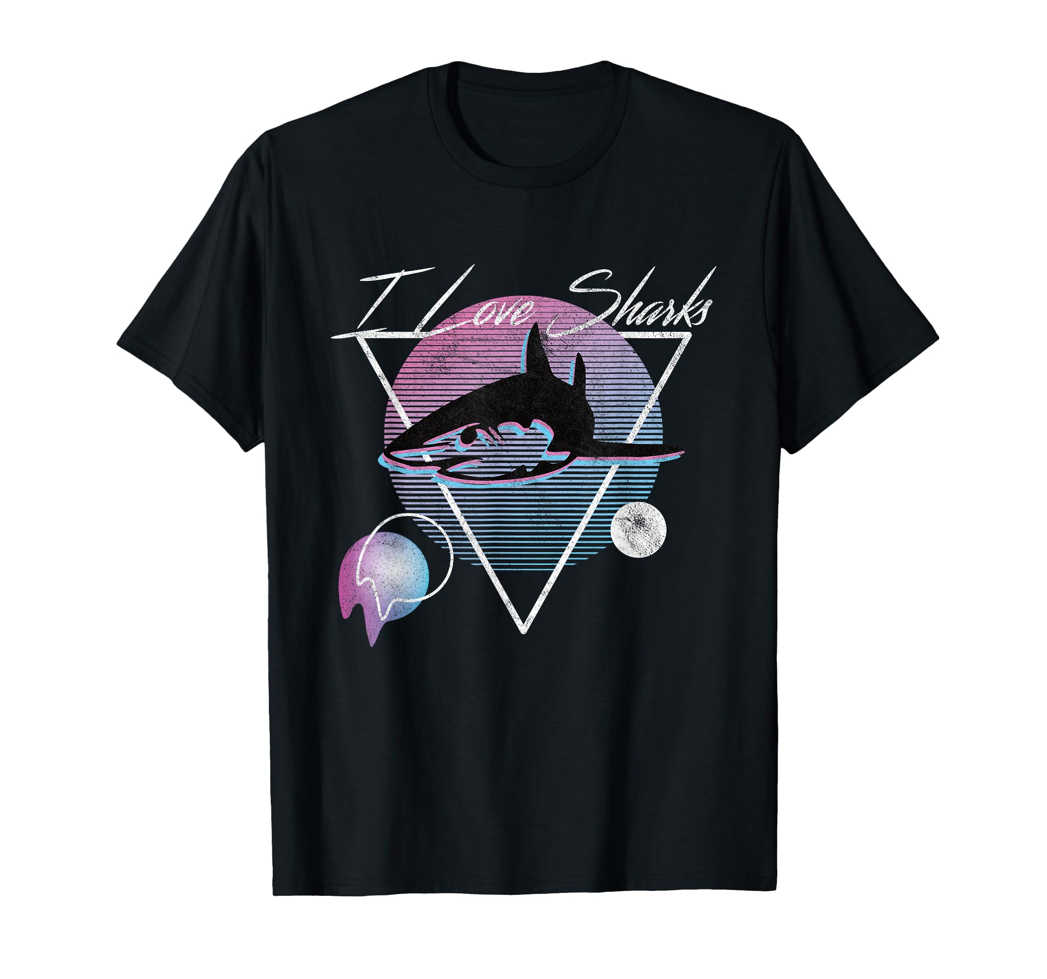 I Love Sharks Vaporwave Aesthetic Art T-Shirt - Unique Graphic Men Women - T-Shirt, Sweatshirt, Hoodie