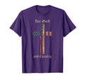 God And Country Cross American Flag T-Shirt - Casual Everyday Wear Unisex - T-Shirt, Sweatshirt, Hoodie