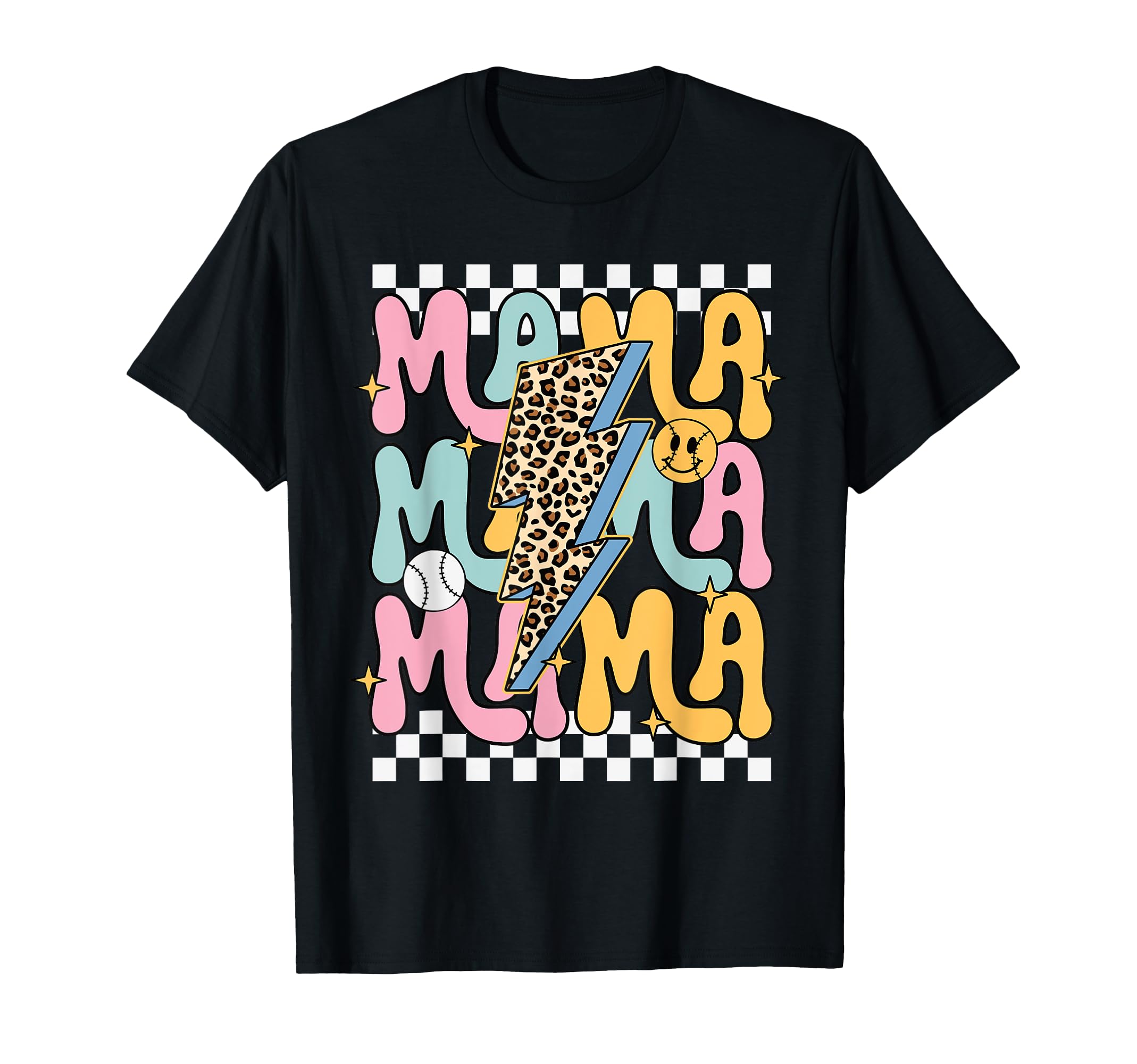 Mama Leopard Lightning Bolt Baseball T-Shirt - Streetwear Style Men Women - T-Shirt, Sweatshirt, Hoodie