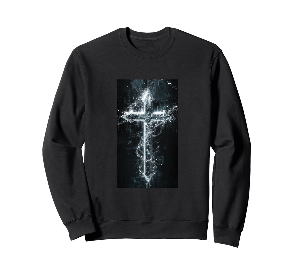 Gothic Cross Grunge Aesthetic Sweatshirt - Fun Novelty Design for Adults - T-Shirt, Sweatshirt, Hoodie