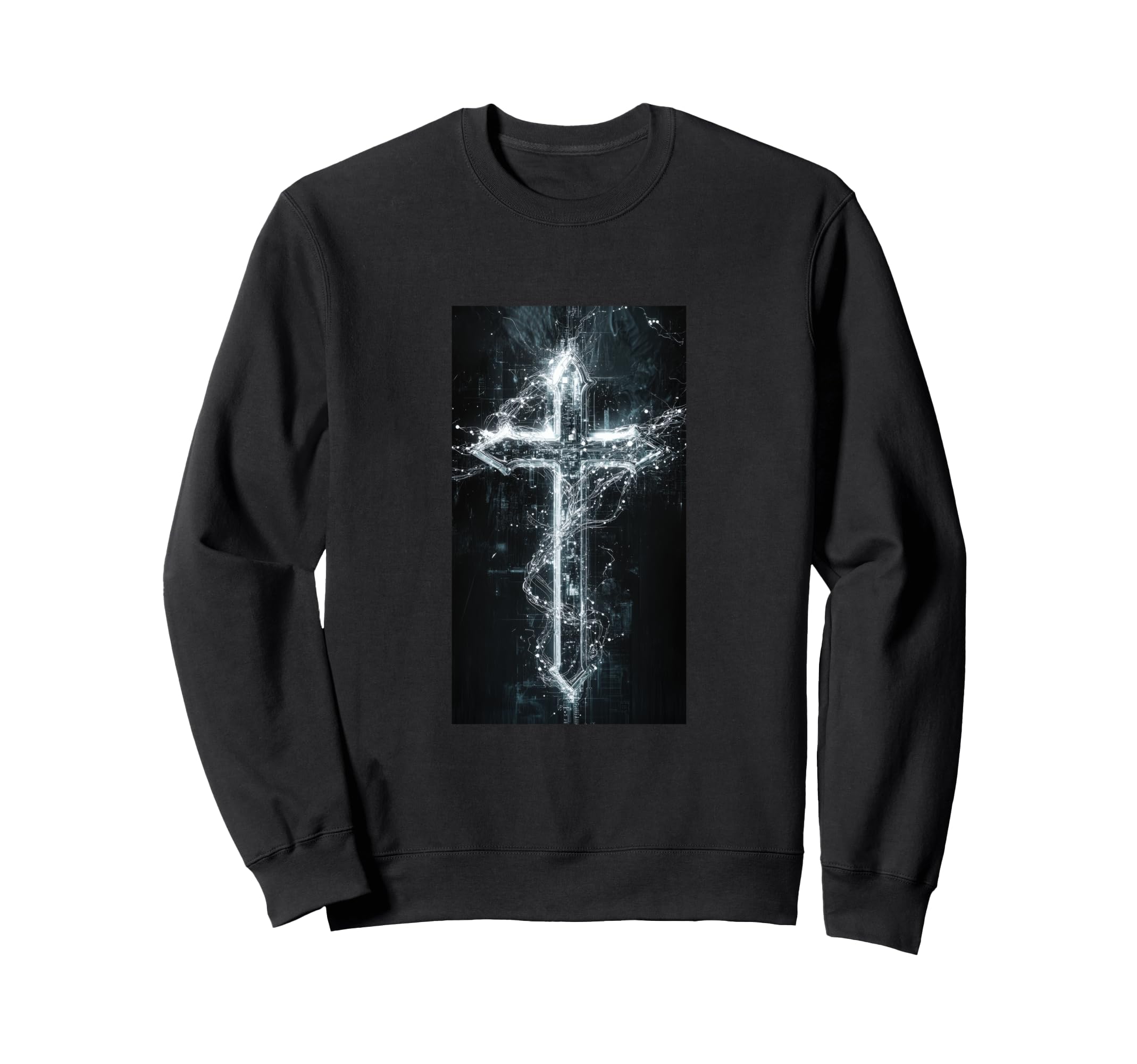 Gothic Cross Grunge Aesthetic Sweatshirt - Fun Novelty Design for Adults - T-Shirt, Sweatshirt, Hoodie