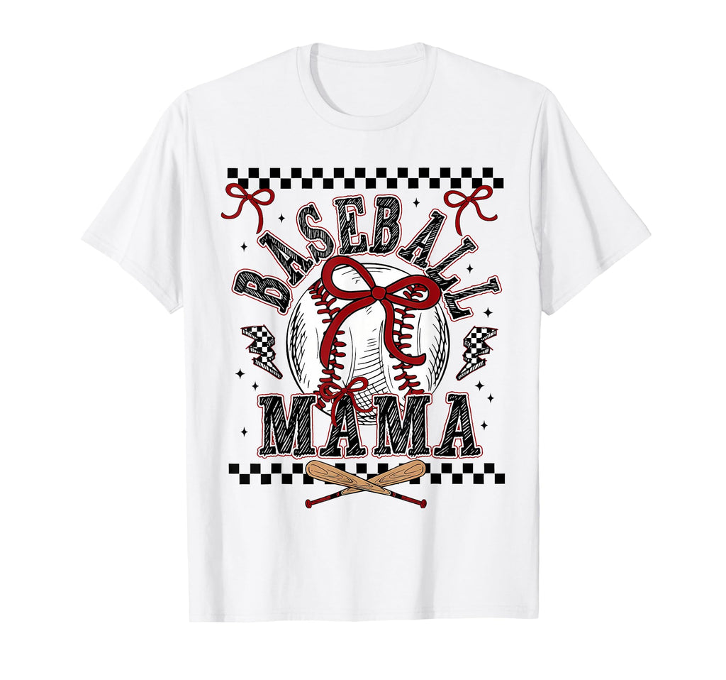 Baseball Mama Coquette Bow Game Day T-Shirt - Trendy Graphic Unisex - T-Shirt, Sweatshirt, Hoodie