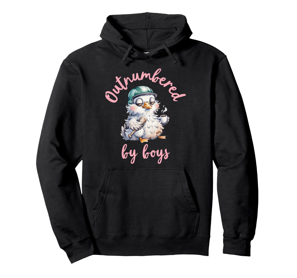 Mom Goose Mothers Day Outnumbered Hoodie - Graphic Print Men Women - T-Shirt, Sweatshirt, Hoodie