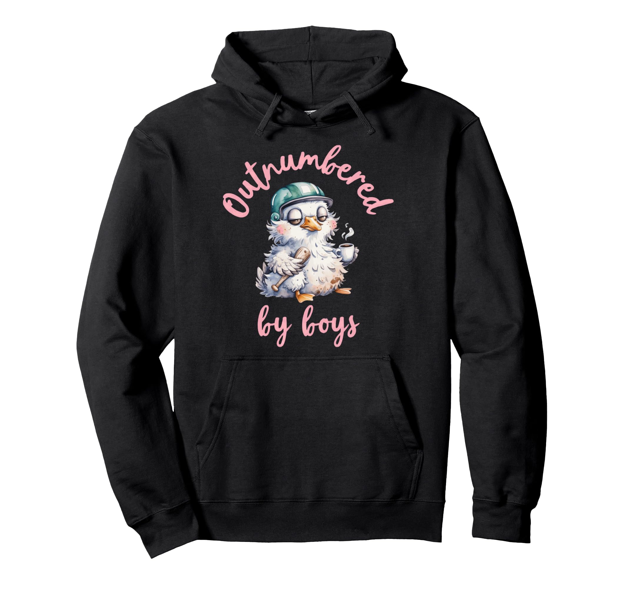 Mom Goose Mothers Day Outnumbered Hoodie - Graphic Print Men Women - T-Shirt, Sweatshirt, Hoodie