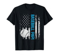 Baseball Papi American Flag Fathers T-Shirt - Minimalist Print Men Women - T-Shirt, Sweatshirt, Hoodie