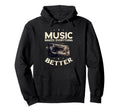 Boombox Oldschool Music Makes Everything Hoodie - Unique Graphic Unisex - T-Shirt, Sweatshirt, Hoodie