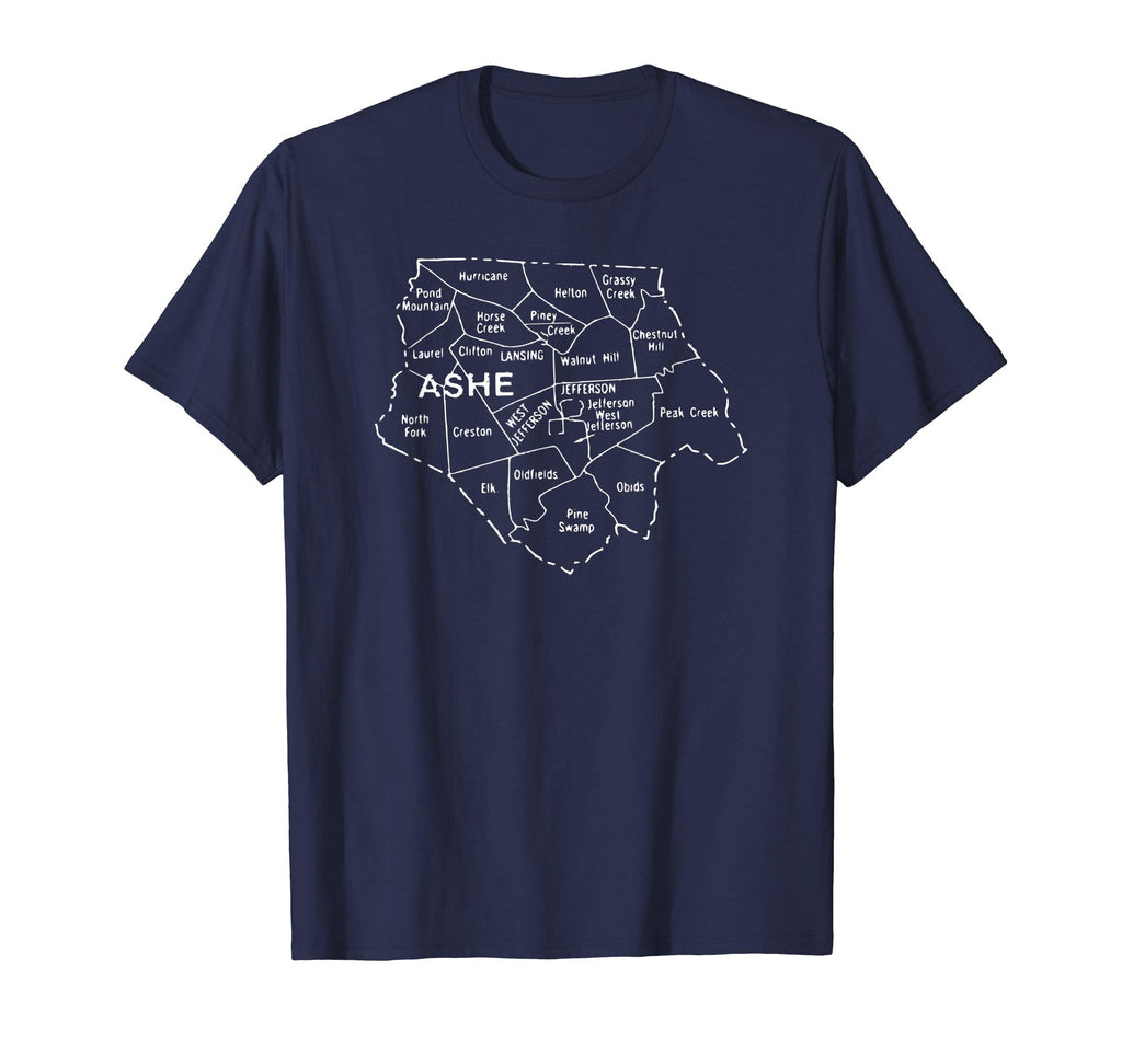 Distressed Ashe County Townships Map T-Shirt - Streetwear Style Men Women - T-Shirt, Sweatshirt, Hoodie