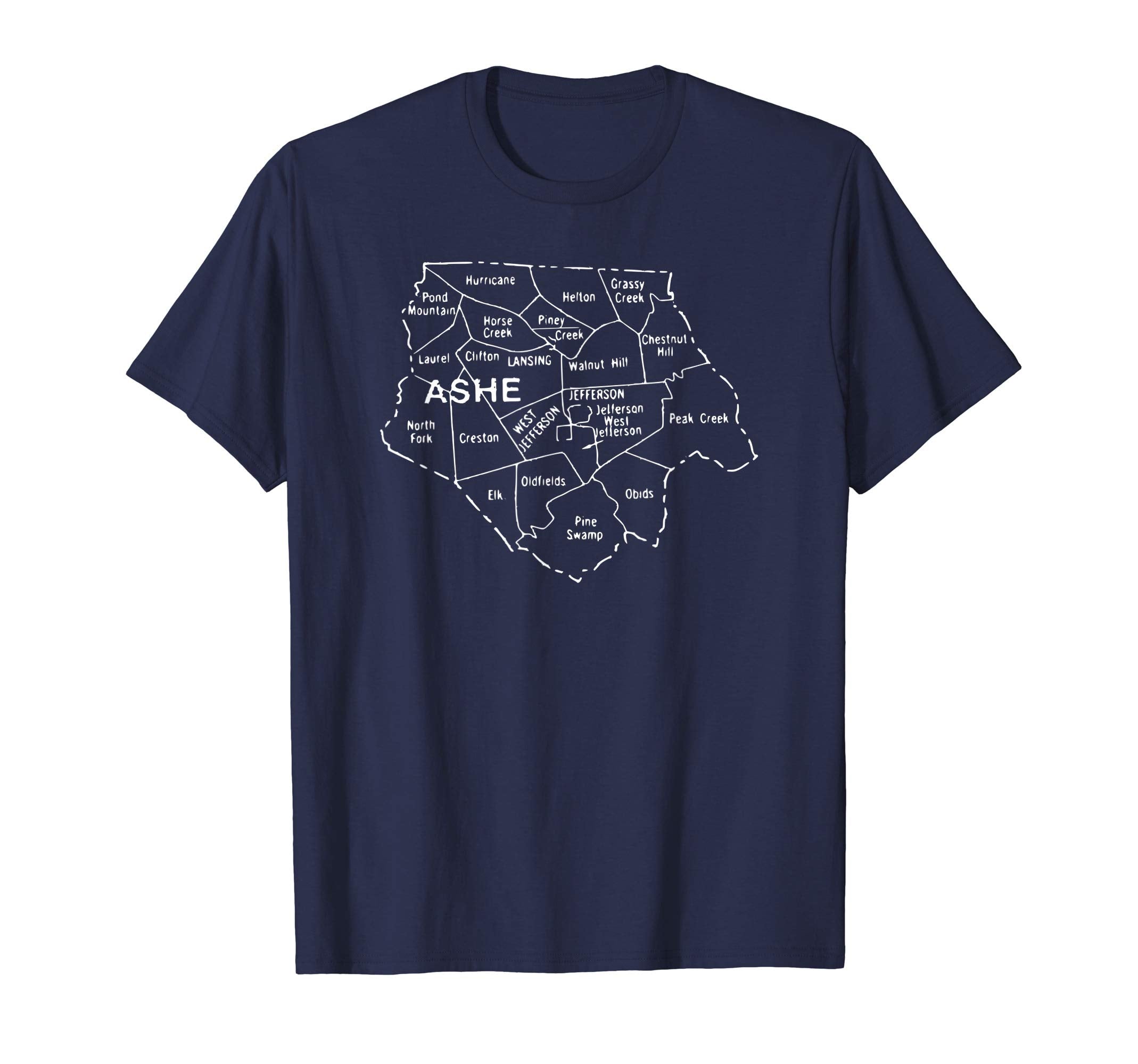 Distressed Ashe County Townships Map T-Shirt - Streetwear Style Men Women - T-Shirt, Sweatshirt, Hoodie