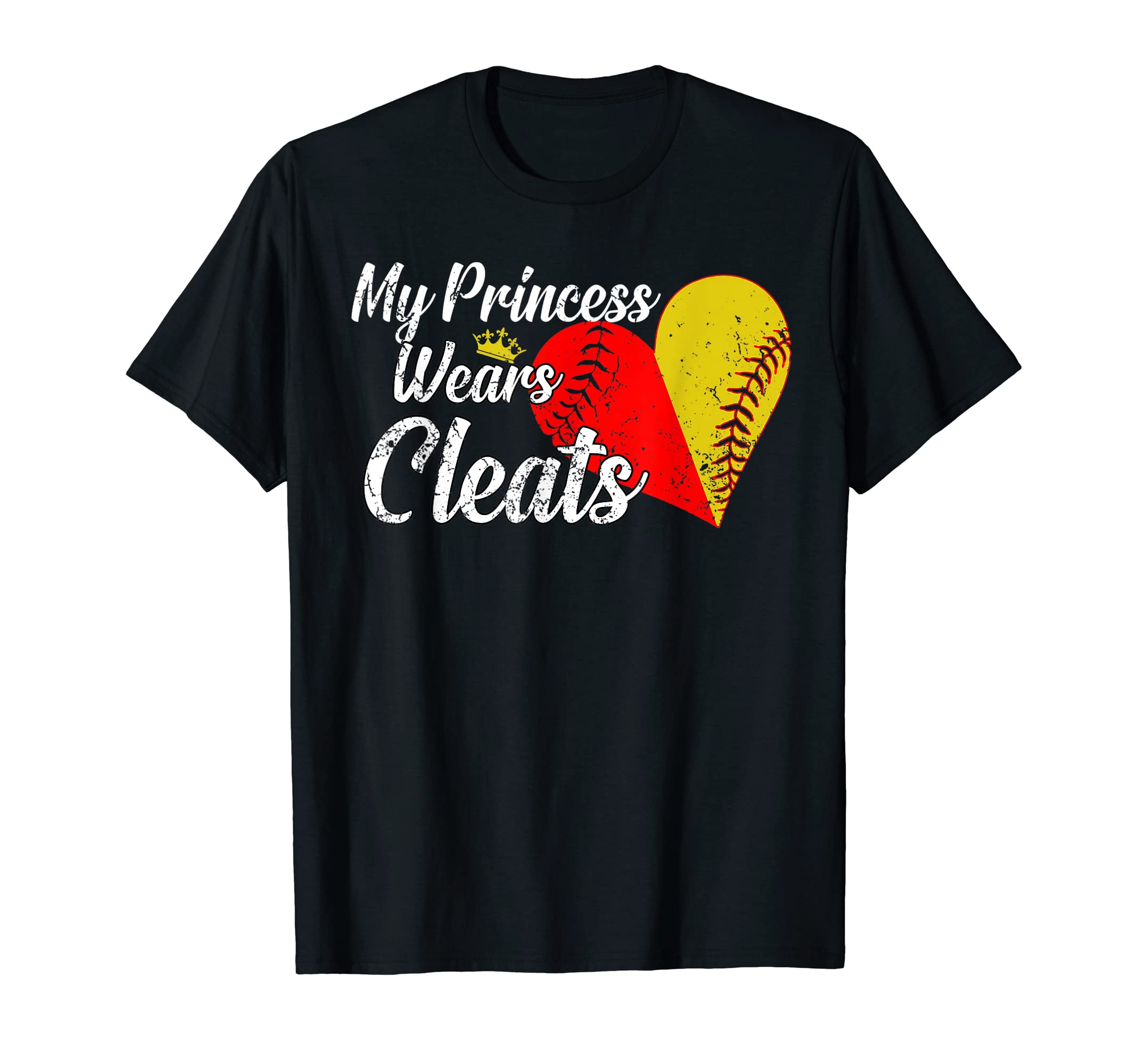 My Princess Wears Cleats Softball Mom T-Shirt - Trendy Graphic Men Women - T-Shirt, Sweatshirt, Hoodie