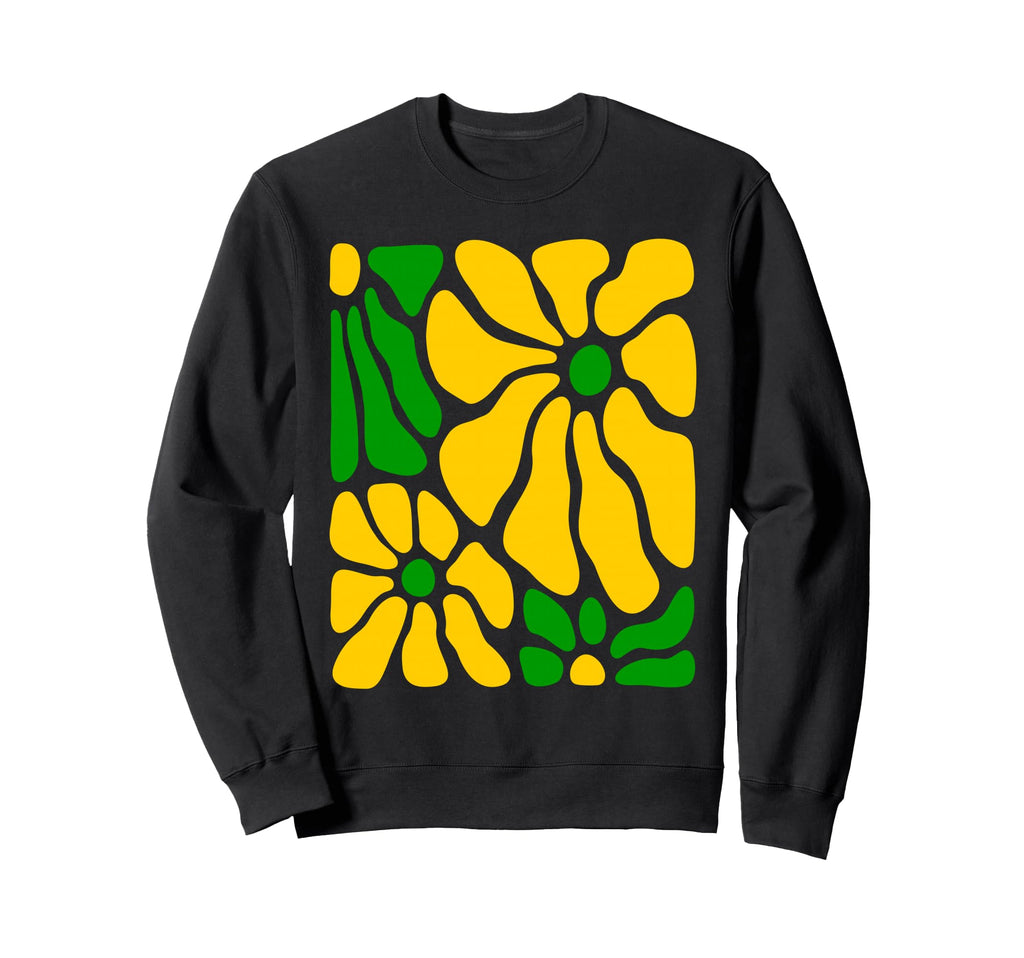 Jamaican Floral Boho Jamaica Flag Sweatshirt - Fun Novelty Design Unisex - T-Shirt, Sweatshirt, Hoodie