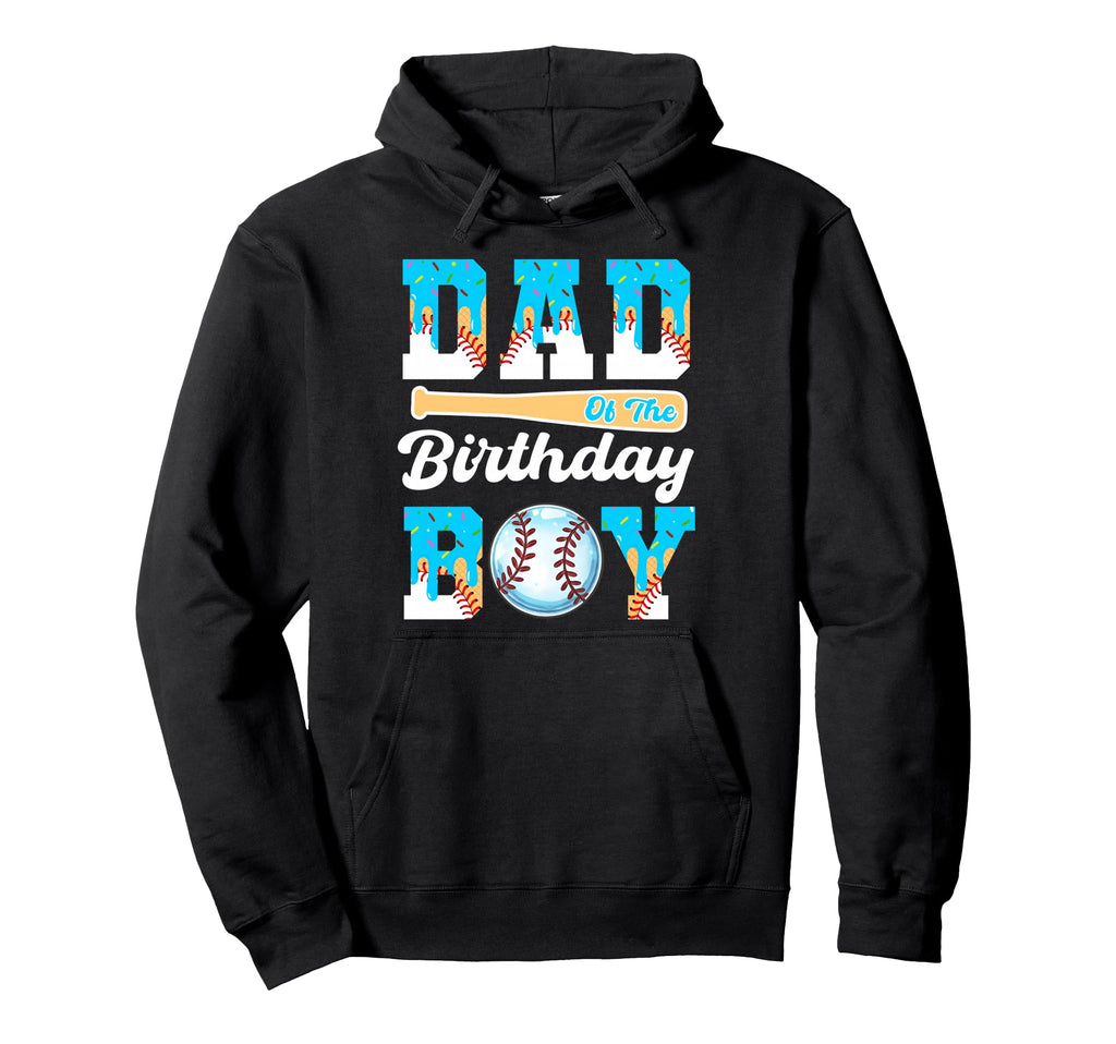 Baseball Ice Cream Drip Dad Birthday Hoodie - Graphic Print Men Women - T-Shirt, Sweatshirt, Hoodie