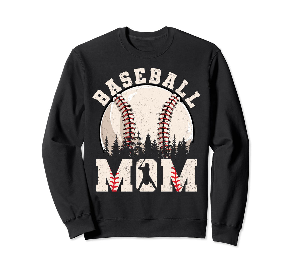 Baseball Mom Funny Baseball Ball Sweatshirt - Trendy Graphic for Adults - T-Shirt, Sweatshirt, Hoodie