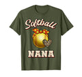 Softball Nana Leopard Heart Fans Mothers T-Shirt - Custom Art Print Unisex - T-Shirt, Sweatshirt, Hoodie