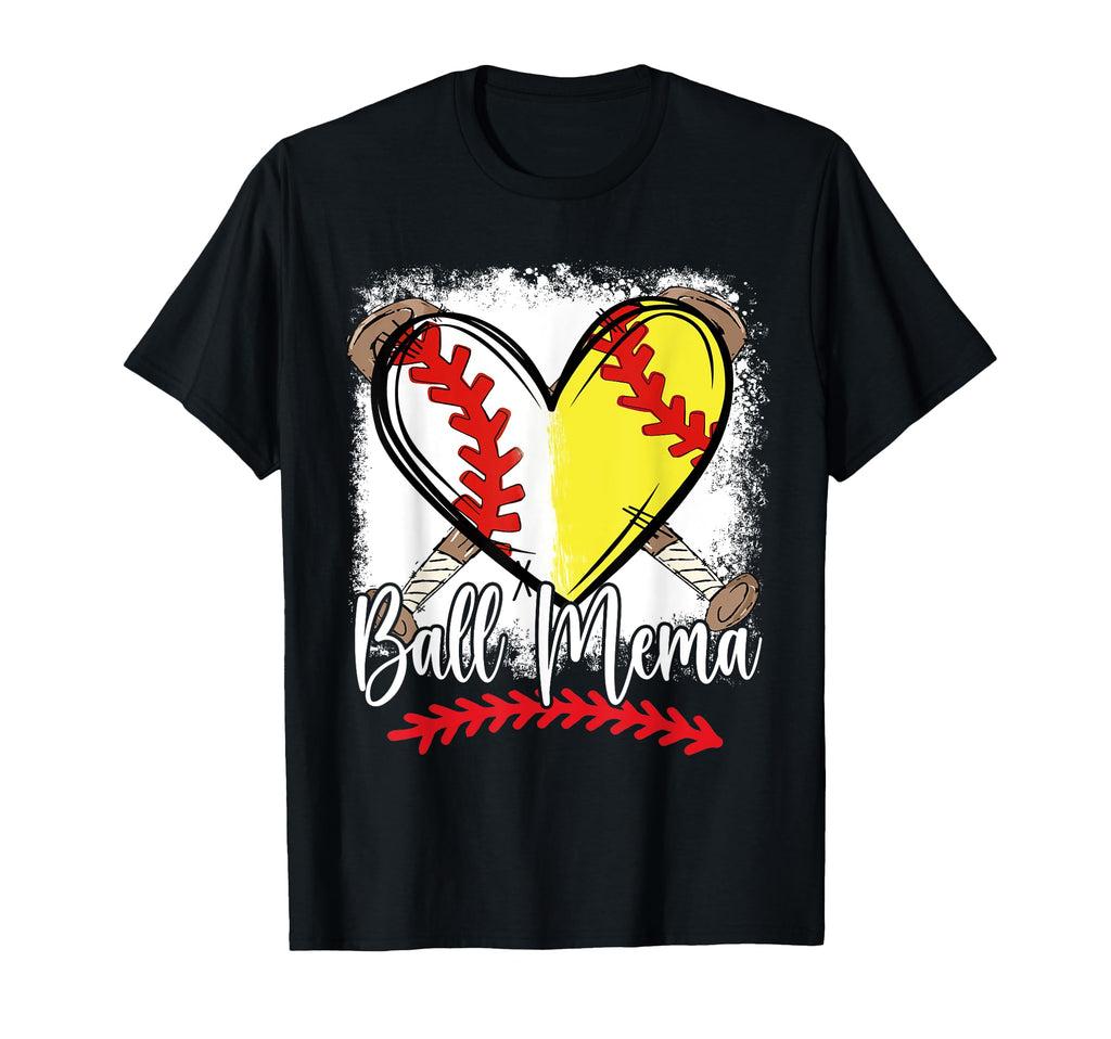 Ball Mema Heart Funny Softball T-Shirt - Custom Art Print for Adults - T-Shirt, Sweatshirt, Hoodie
