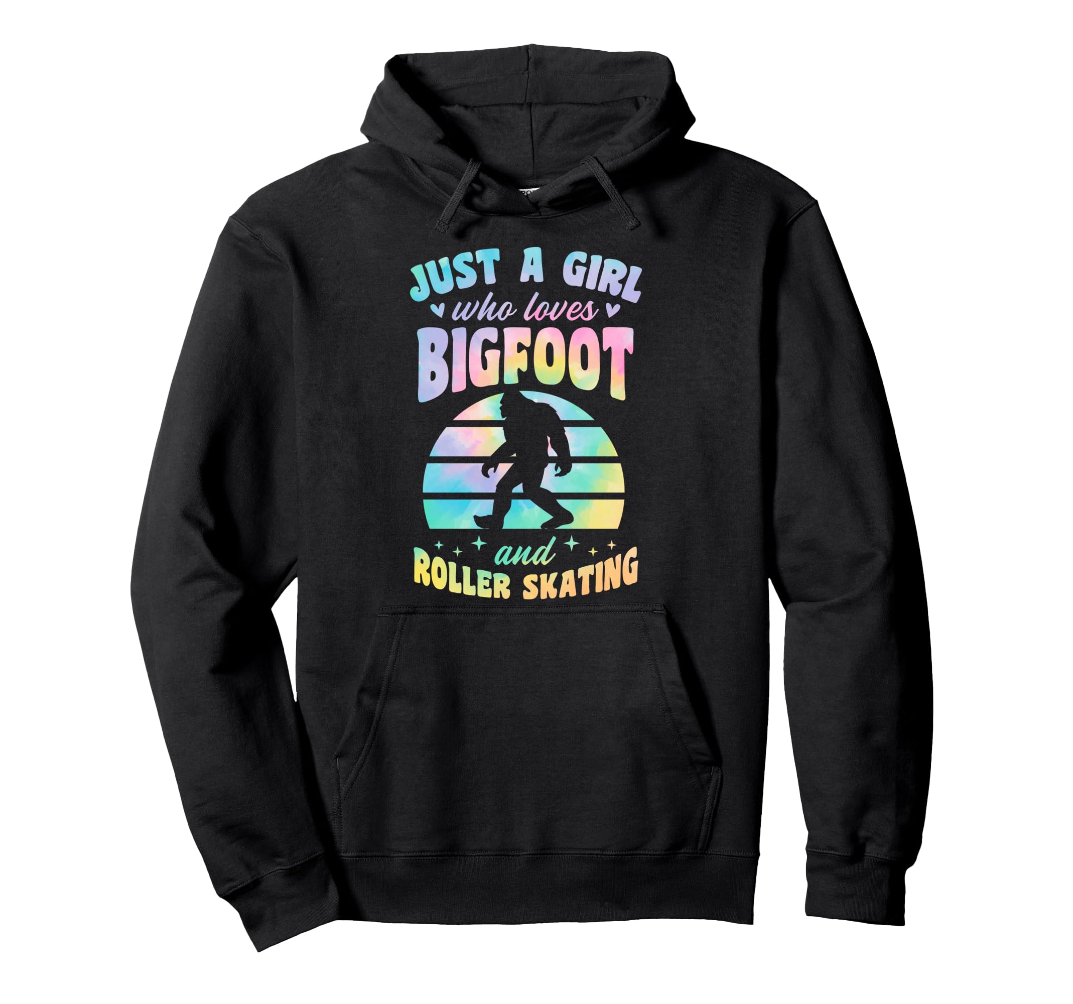 Just Who Loves Bigfoot And Roller Skating Hoodie - Graphic Print Men Women - T-Shirt, Sweatshirt, Hoodie