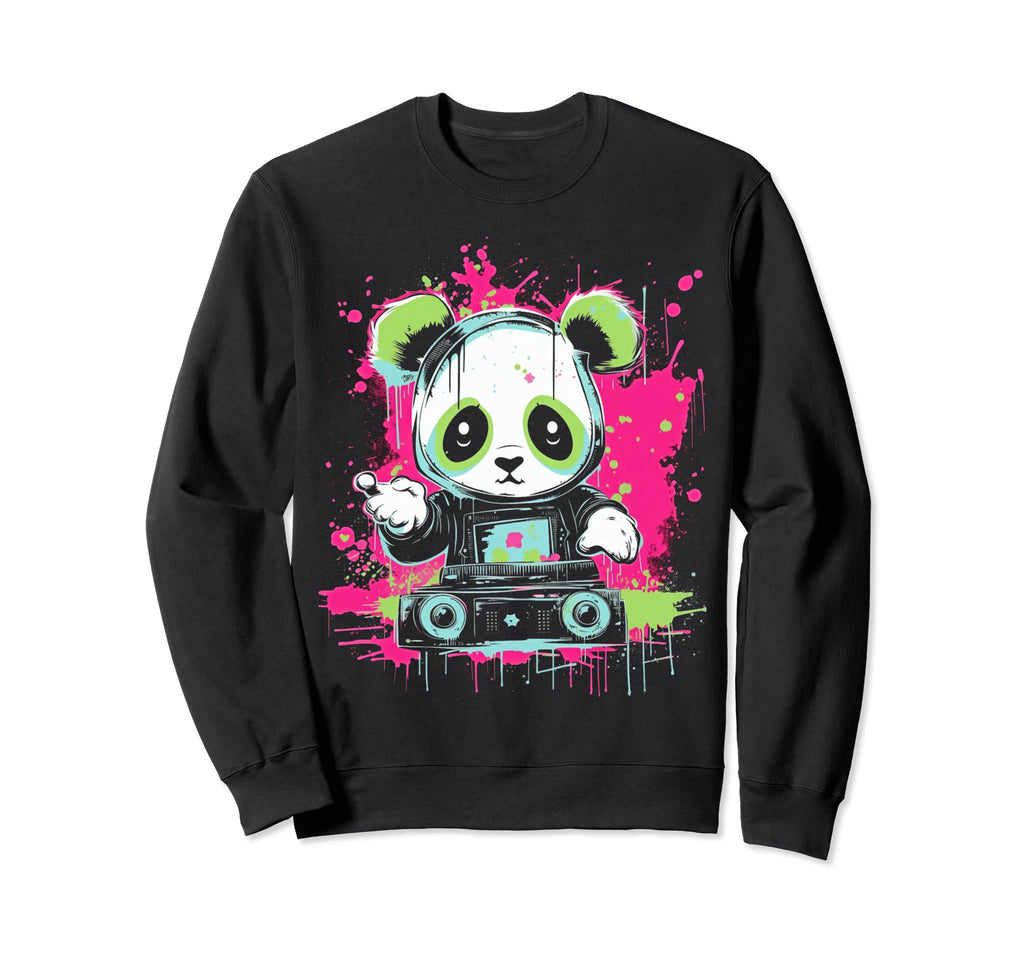 Kawaii Panda Dj Japanese Edm Sweatshirt - Casual Everyday Wear Men Women - T-Shirt, Sweatshirt, Hoodie