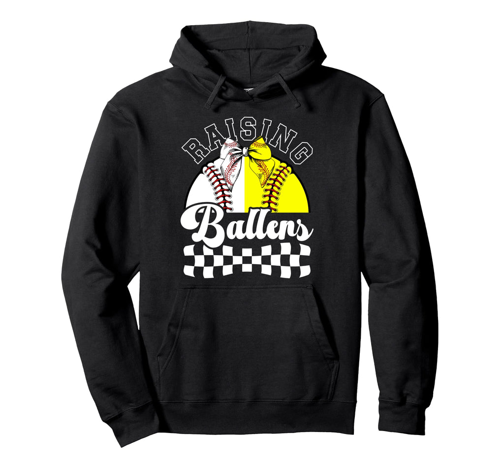 Raising Ballers Proud Baseball Hoodie - Aesthetic Graphic Men Women - T-Shirt, Sweatshirt, Hoodie