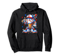 Baseball Usa Flag 4Th July Ice Cream Drip Hoodie - Custom Art Print Unisex - T-Shirt, Sweatshirt, Hoodie