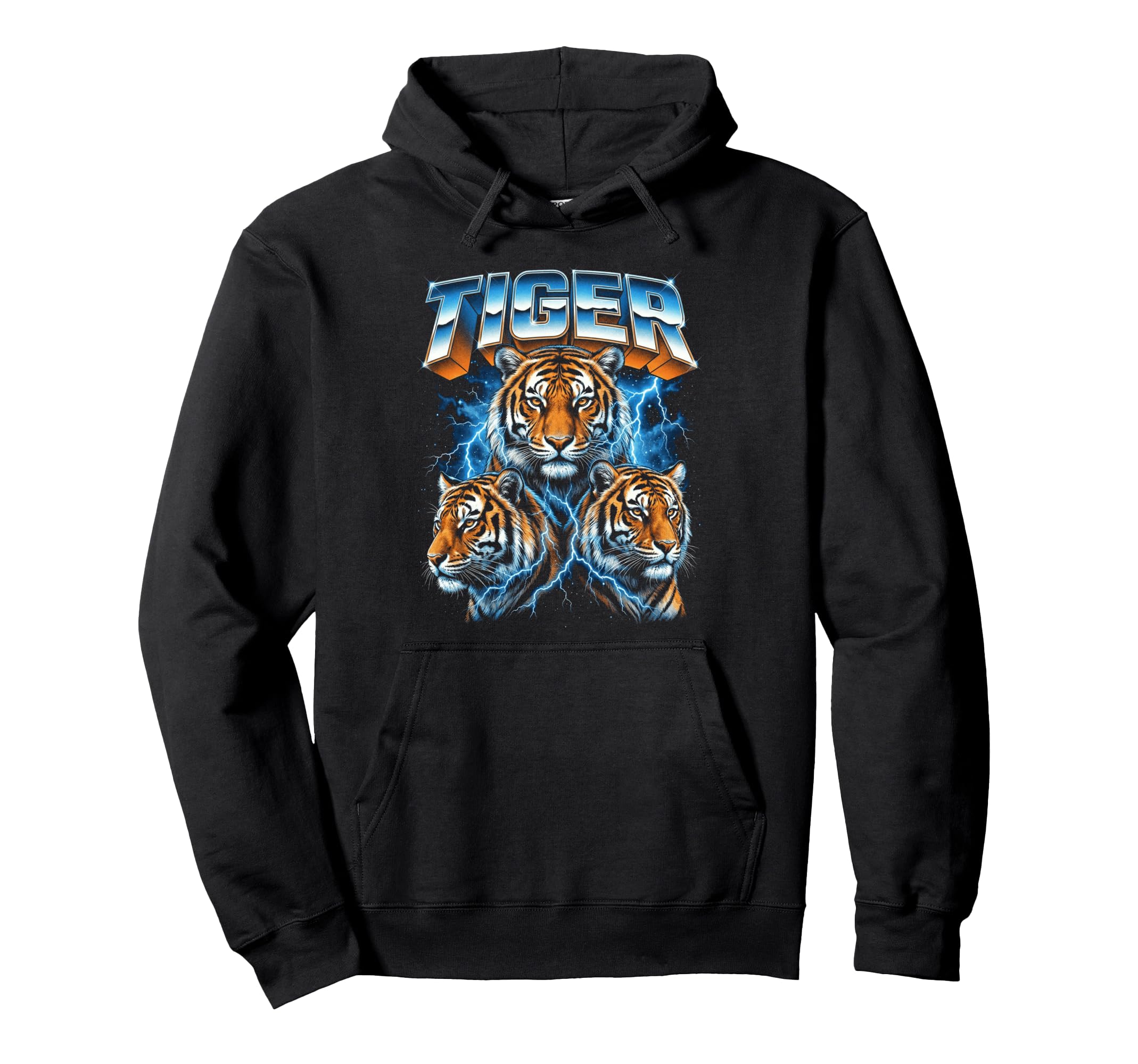 Tiger 80S Funny Tiger Animal 90S Hoodie - Fun Novelty Design Unisex - T-Shirt, Sweatshirt, Hoodie