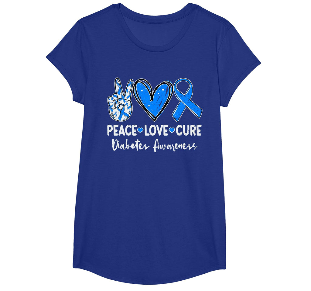 Peace Love Cure Type 1 Diabetes T-Shirt - Minimalist Print Men Women - T-Shirt, Sweatshirt, Hoodie