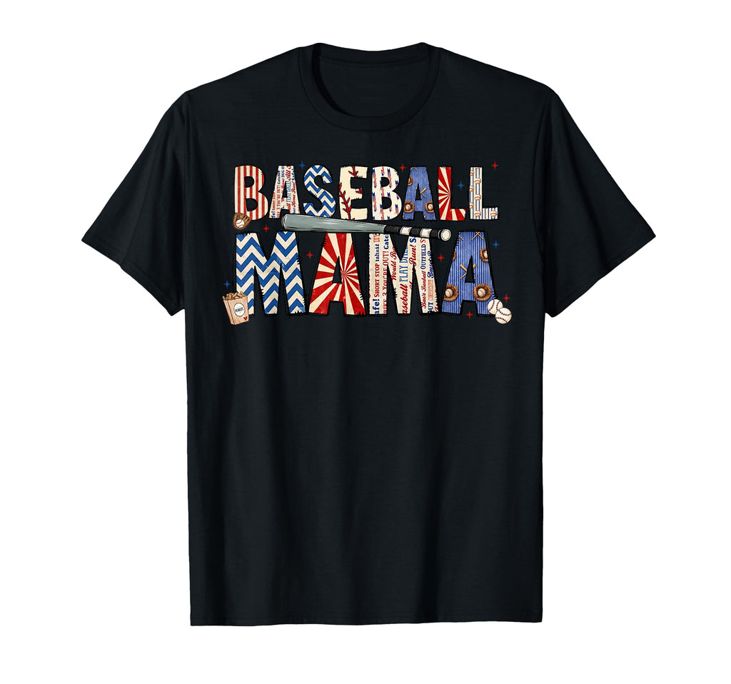 Baseball Mama Game Day Baseball Mom Bat T-Shirt - Aesthetic Graphic Unisex - T-Shirt, Sweatshirt, Hoodie