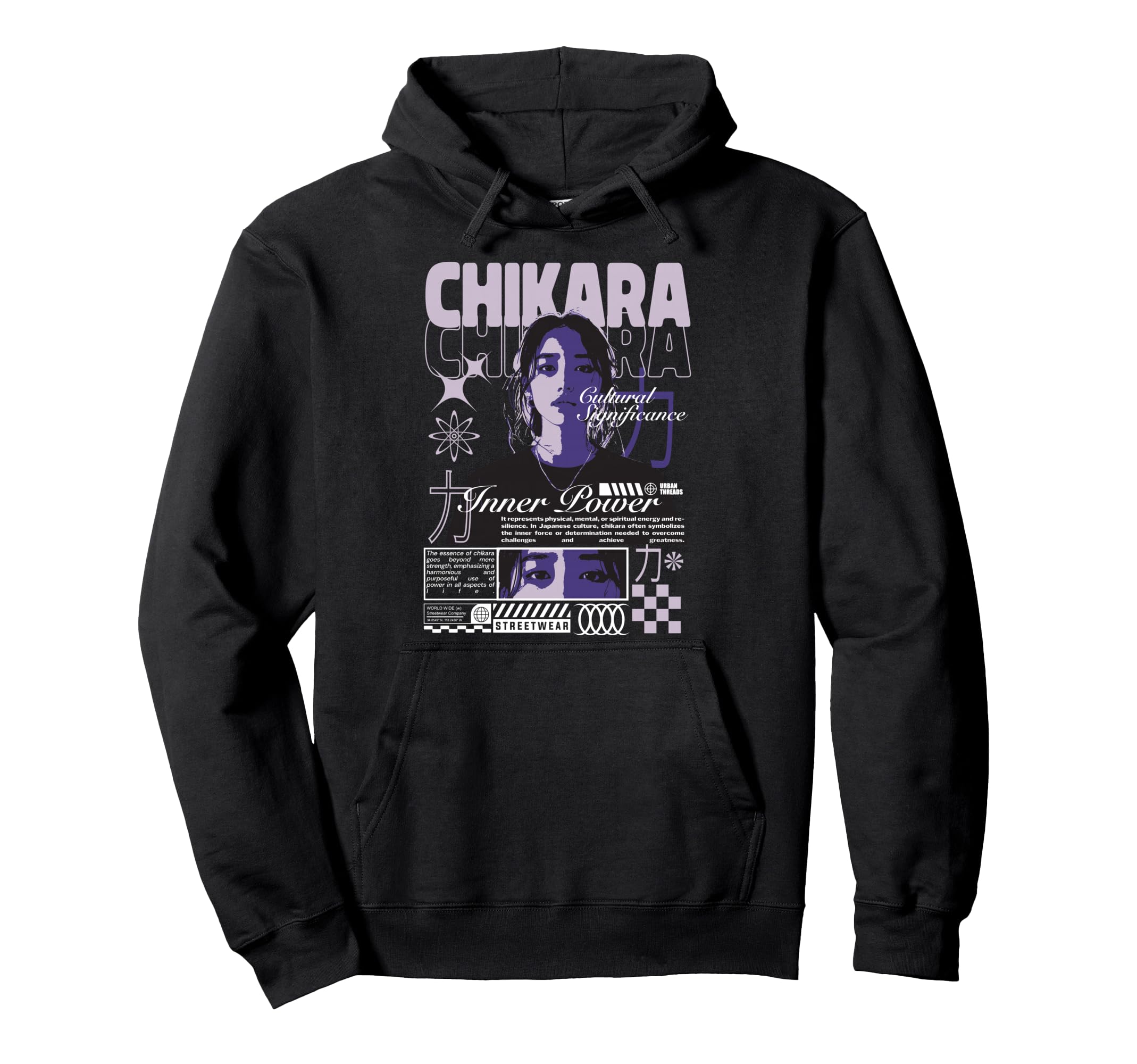 Y2K Power Bold Urban Graffiti Hoodie - Fun Novelty Design Men Women - T-Shirt, Sweatshirt, Hoodie
